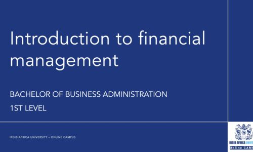 Introduction to financial management
